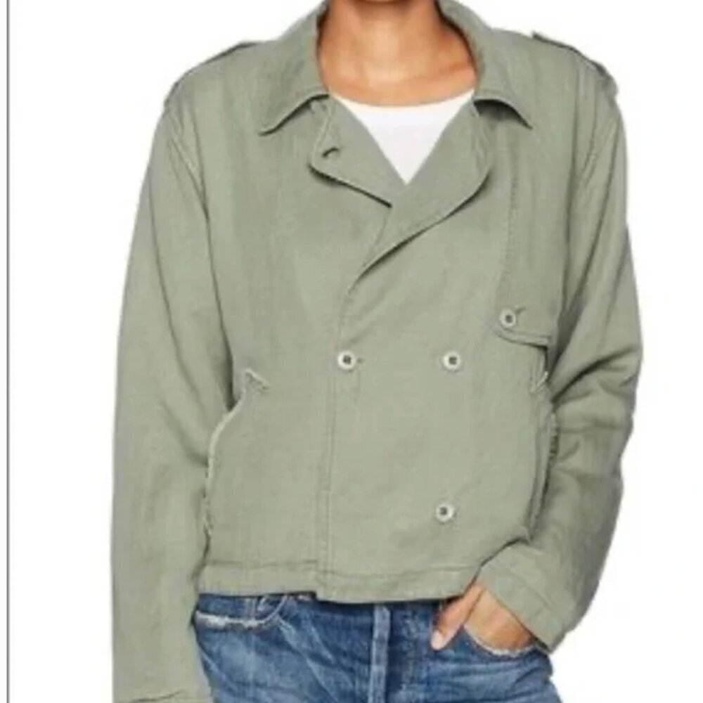 Rails Sage Green Utility Jacket - Size M Denim